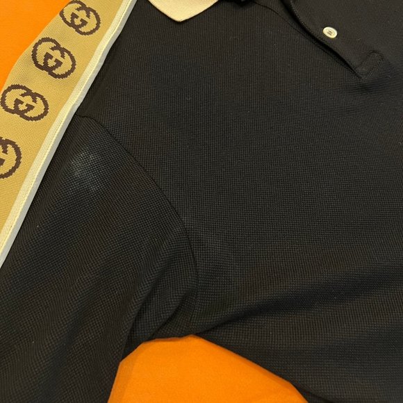 POLO WITH INTERLOCKING G STRIPE - Picture 10 of 13